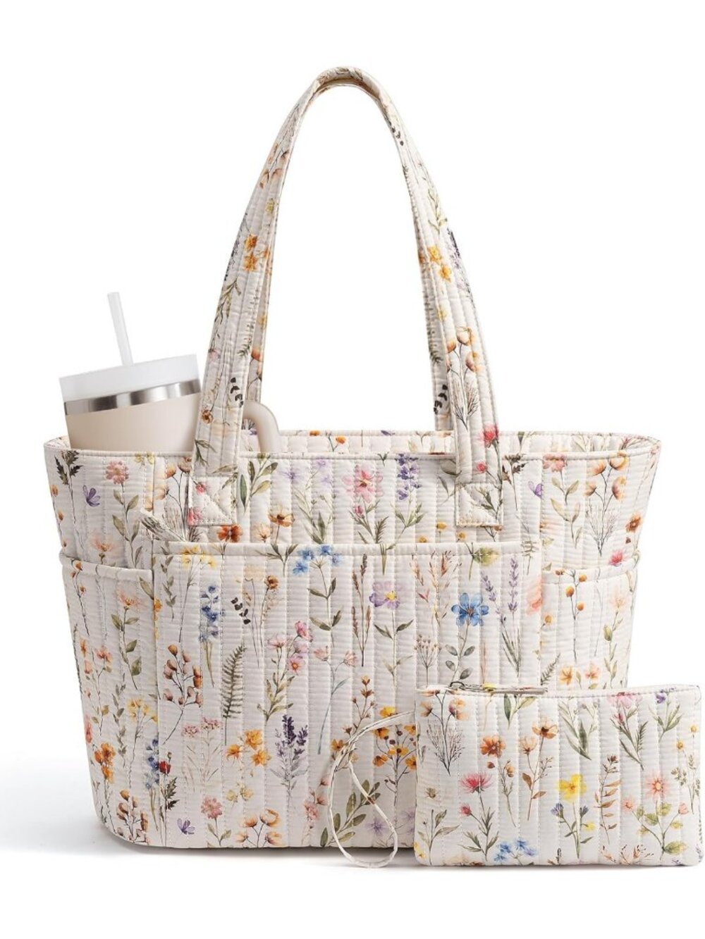 Quilted Tote Bag for Women | Stylish Cotton Work Bag for Teachers & Nurses